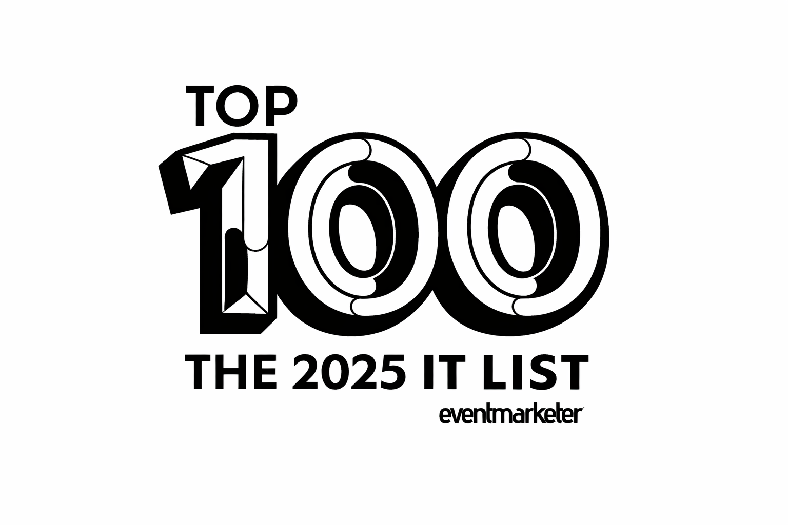 Black and White Top 100 It List logo